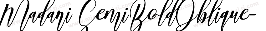 Madani SemiBoldOblique字体转换